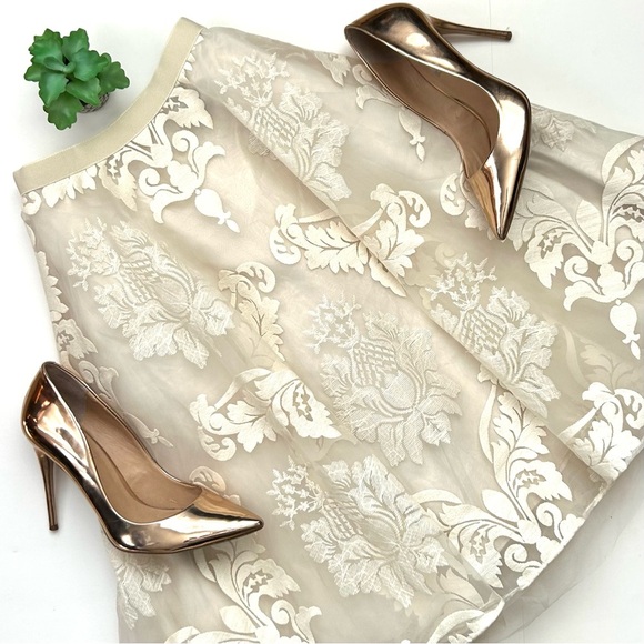 Anthropologie Dresses & Skirts - Anthropologie Yoana Baraschi Emeline Tulle White Lace Skirt 6 ASO Taylor Swift